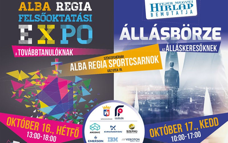 Két hét múlva Alba Regia Felsőoktatási Expo, rá egy napra FMH állásbörze