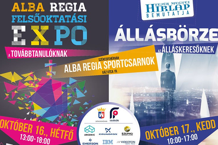 Hétfőn Alba Regia Felsőoktatási Expo, kedden FMH állásbörze